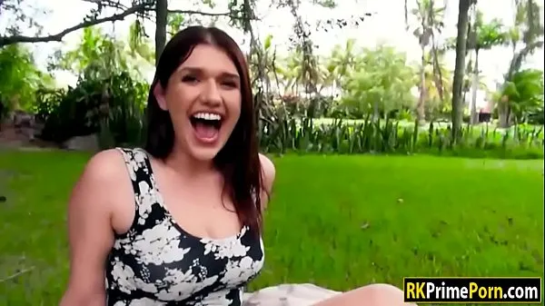 April Dawn swallows cum for some money Video terbaik