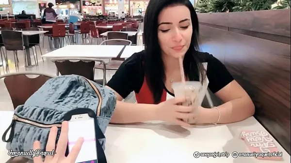 Best Emanuelly Cumming in Public with interactive toy at Shopping Public female orgasm interactive toy girl with remote vibe outside best Videos