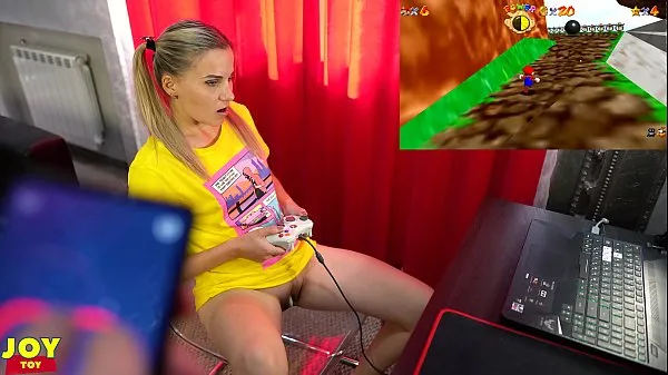 Letsplay Retro Game With Remote Vibrator in My Pussy - OrgasMario By Letty Black Video terbaik