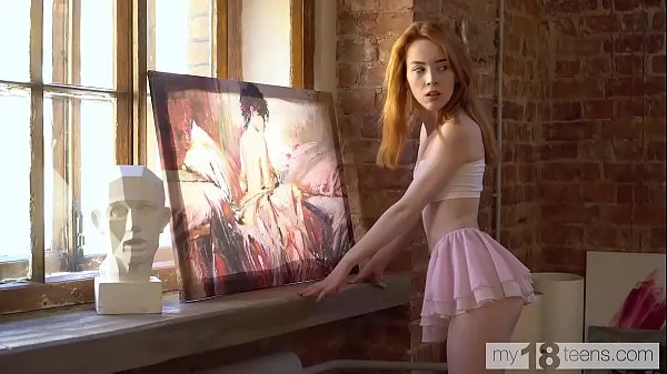 MY18TEENS - Amazing Lottie Magne masturbation in the art room Video hay nhất hay nhất