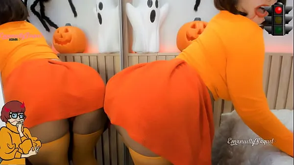 Parhaat Zoombie Velma Dinckley Scooby Doo cosplay for halloween, jerk off game, blowjob and anal toy parhaat videot