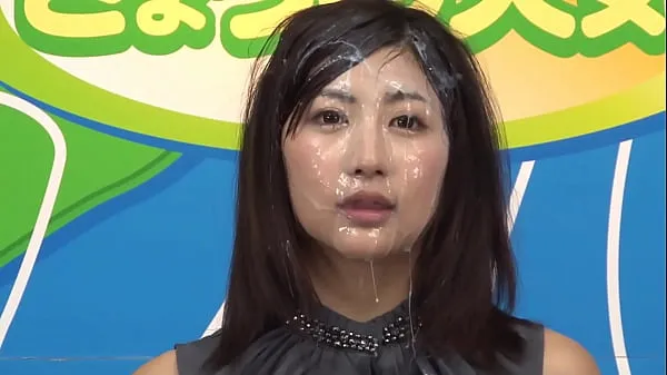 Bedste News Announcer BUKKAKE, Japanese, censored, second girl bedste videoer