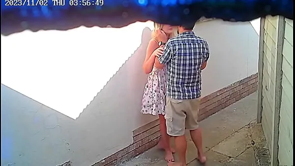 Best Cctv camera caught couple fucking outside public restaurant best Videos